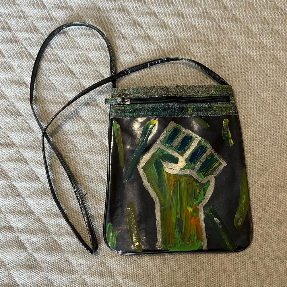 Painted, JAZZERCISE, metallic bag!!